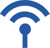 blue fiber internet icon