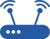 blue WI-FI router icon
