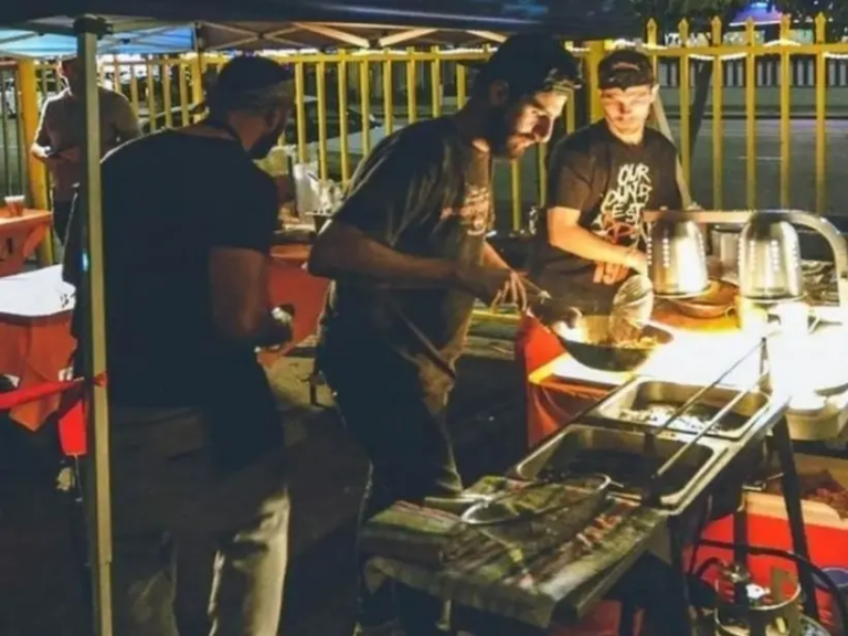 The original Dave’s Hot Chicken pop-up stand in 2017